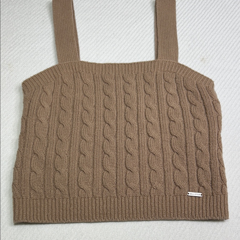 Hollister Tan Cable Knit Tank Top